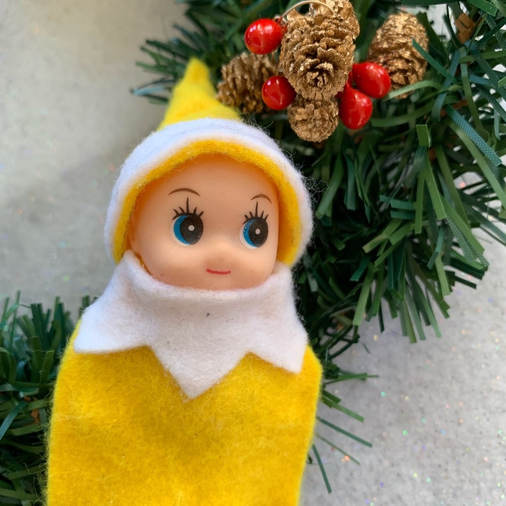 Yellow Baby Elf Doll Toddler Christmas Elf Doll